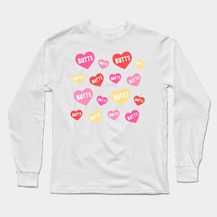 Valentines Day Butt Hearts Long Sleeve T-Shirt